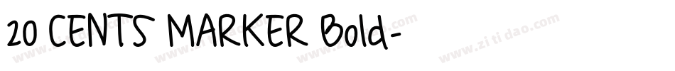 20 CENTS MARKER Bold字体转换